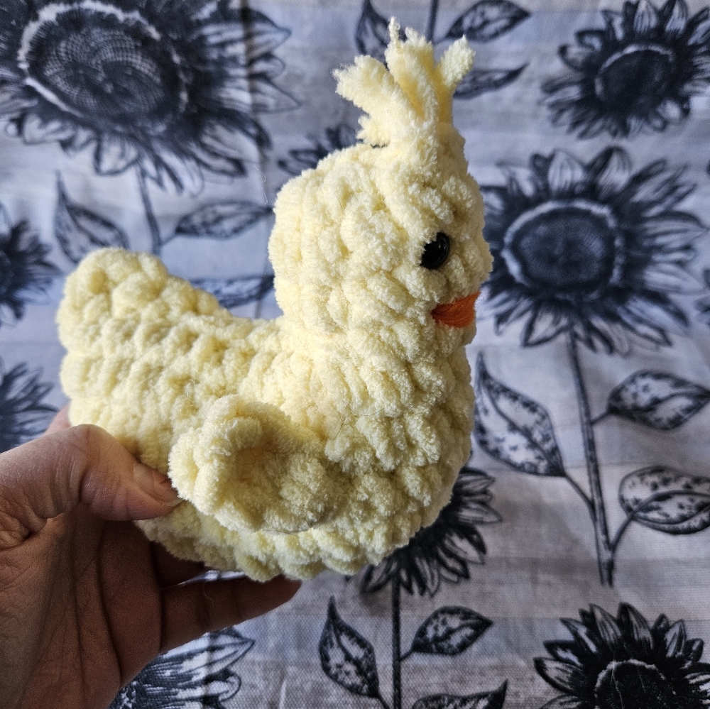 Crochet Light Yellow Baby Chick Amigurumi Plushie - Picture 5 of 13